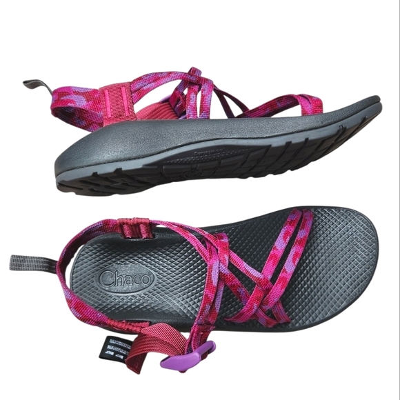 Chaco Kid's ZX/1 Ecotheat Sweeping Fuchsia Sandals Adjustable Straps Size 6 - Picture 1 of 11